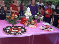 Hội LHPN Thị trấn Tà Lùng tham gia thi làm bánh dày