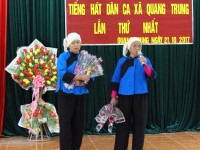 Hội LHPN xã Quang Trung huyện Trà Lĩnh  phối hợp tổ chức giao lưu tiếng hát dân ca