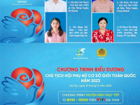 Chương trình biểu dương Chủ tịch Hội Phụ nữ cơ sở giỏi toàn quốc lần thứ III" năm 2023 với chủ đề “Những bông hoa tháng 10” tổ chức từ ngày 17 đến 19/10 tại Hà Nội