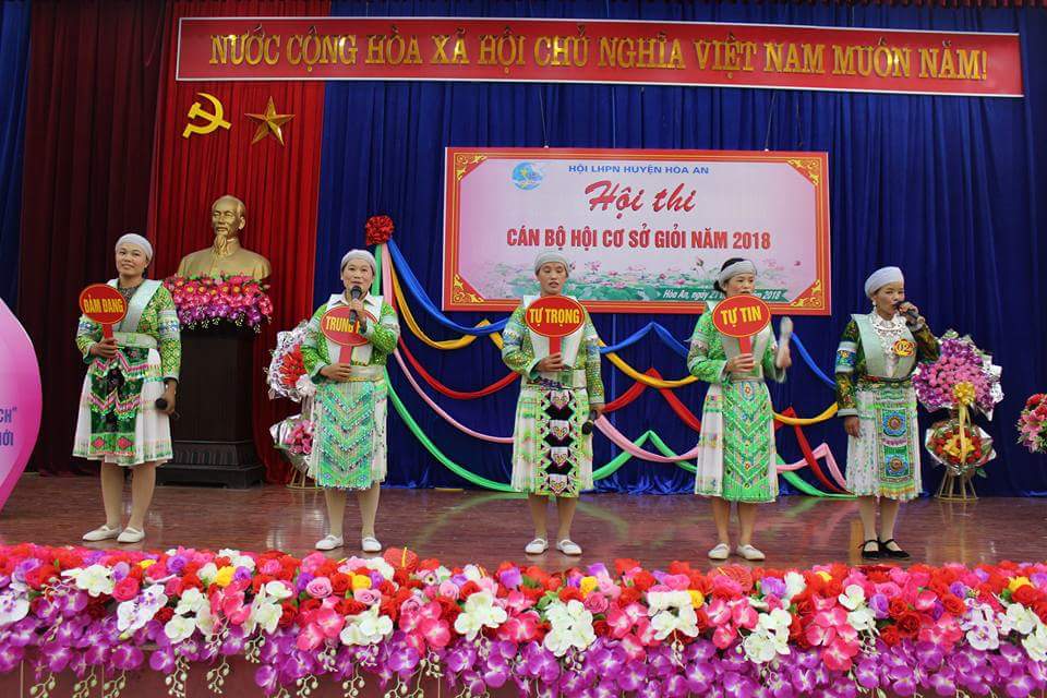 Hội LHPN huyện Hòa An tổ chức Hội thi "Cán bộ Hội cơ sở giỏi" năm 2018