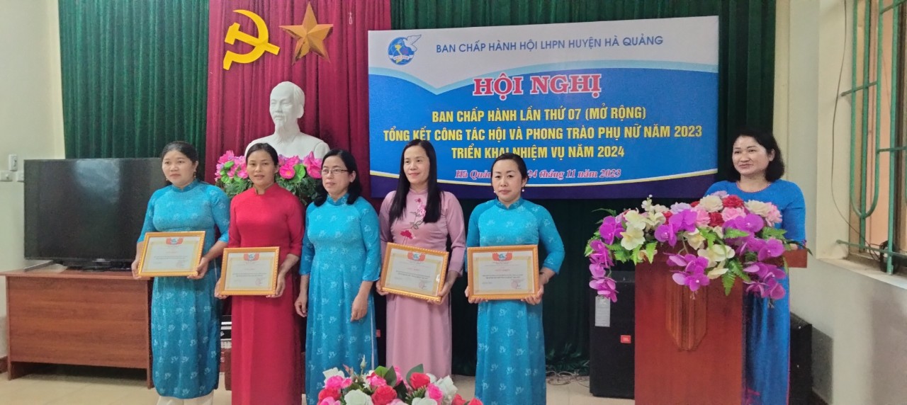 Hội nghị Ban Chấp hành Hội LHPN huyện Hà Quảng lần thứ 07 (mở rộng) Sơ kết công tác Hội và phong trào phụ nữ năm 2023 triển khai nhiệm vụ năm 2024