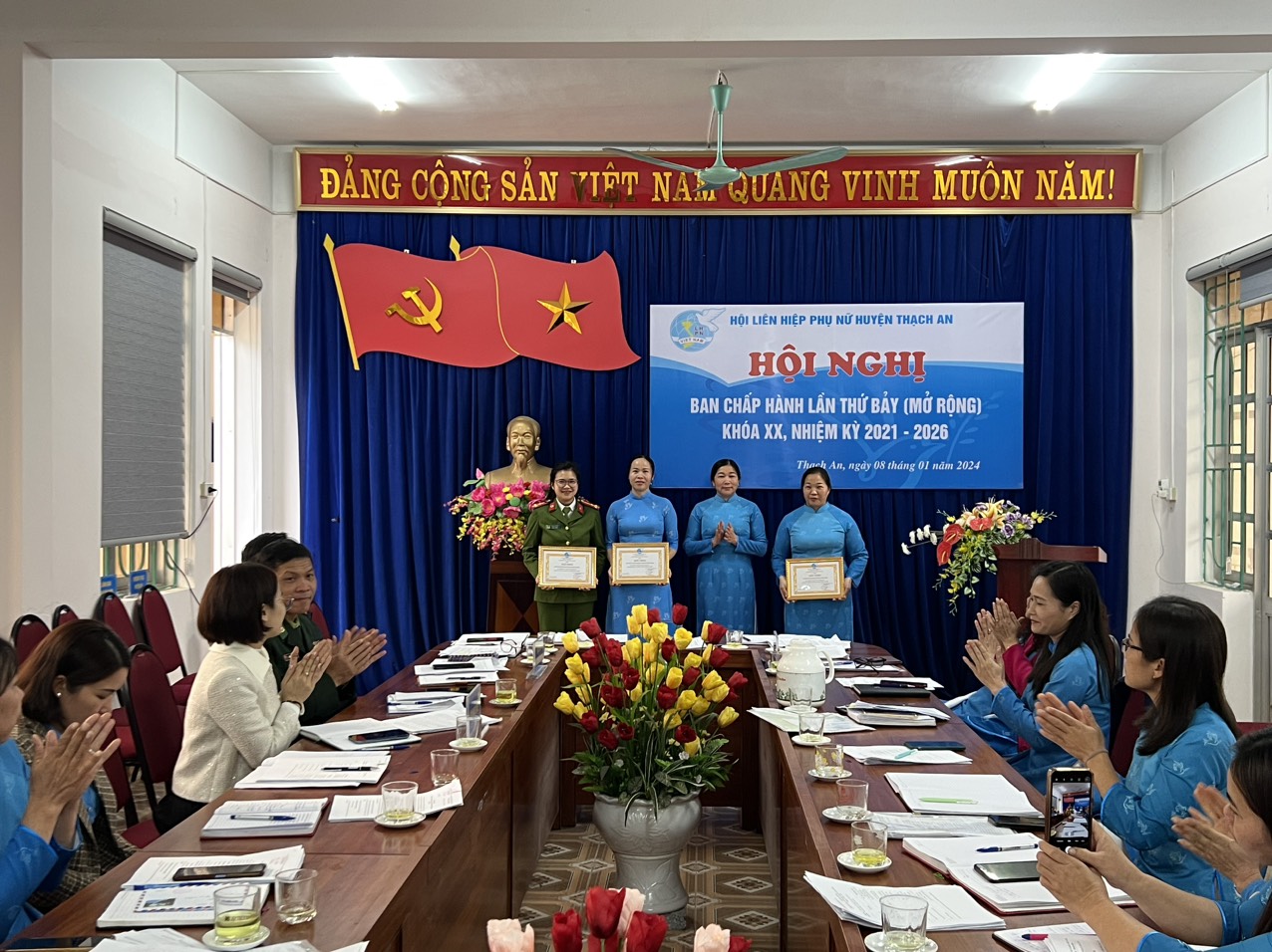 Hội LHPN huyện Thạch An tổ chức Hội nghị Ban Chấp hành lần thứ Bảy; tổng kết công tác Hội và phong trào phụ nữ năm 2023