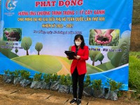 Đ/c Nguyễn Thị Nguyệt Minh, Phó Chủ tịch Hội LHPN tỉnh phát động Chương trình