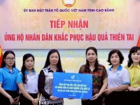 Trung ương Hội LHPN Việt Nam hỗ trợ nhân dân tỉnh Cao Bằng bị thiệt hại do cơn bão số 3