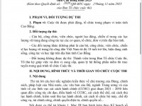 Thể lệ cuộc thi.