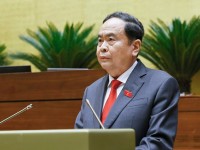 Chủ tịch Quốc hội khóa XVI Trần Thanh Mẫn phát biểu nhậm chức. (Ảnh: TTXVN)