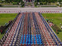 Màn đồng diễn của 1.000 hội viên phụ nữ tại Lễ Khai mạc Đại hội Thể dục thể thao tỉnh Cao Bằng lần thứ X  (Ảnh: Sơn Tùng Nguyễn).