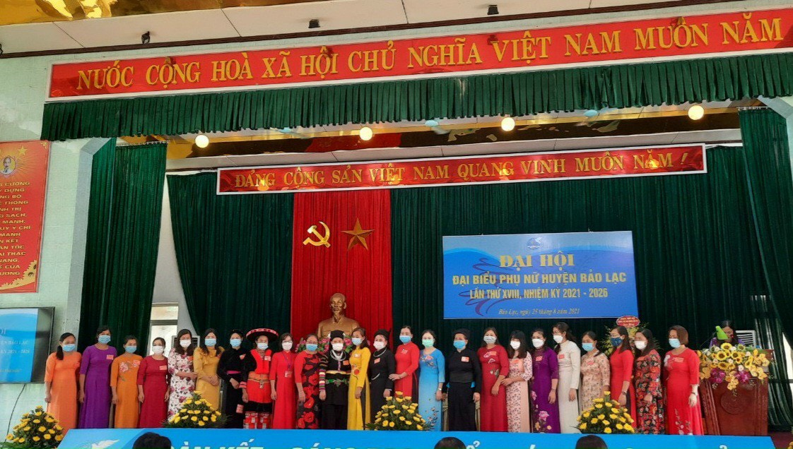 BCH Hội LHPN huyện Bảo Lạc khóa XVIII, nhiệm kỳ 2021 - 2026 ra mắt tại Đại hội