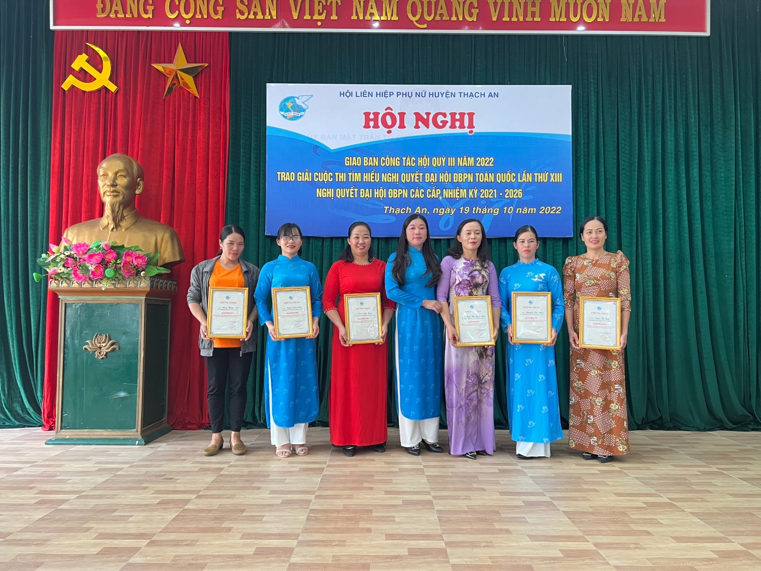 Hội LPN huyện Thạch An tổ chức giao ban công tác Hội quý III/2022 và tổng kết, trao giải Cuộc thi trực tuyến