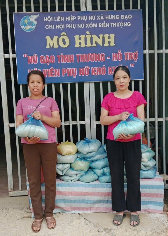 gen n hoi lhpn xa hung dao chi hoi phu nu xom rien thuong tiep tuc duy tri thuc hien mo hinh hu gao tinh thuong ho tro phu nu kho khan