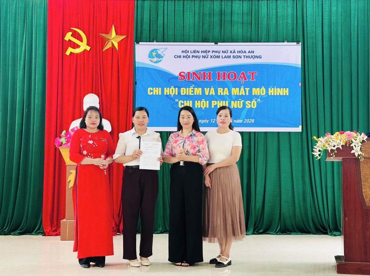 gen h hoi lien hiep phu nu xa hoa an to chuc sinh hoat diem va ra mat mo hinh chi hoi phu nu so tai xom lam son thuong
