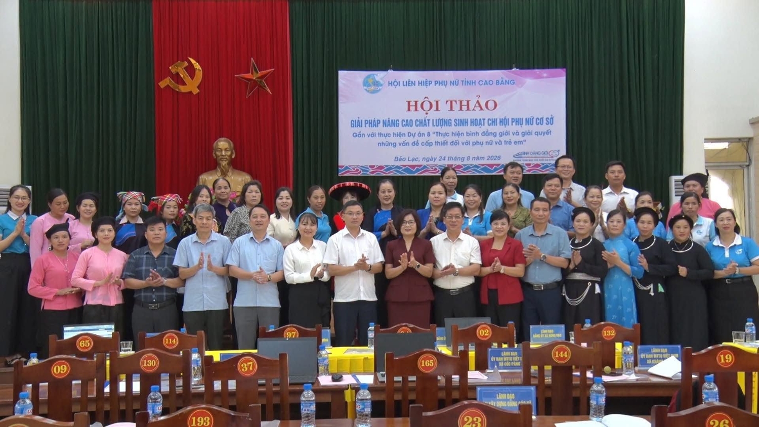 Hội thảo “Giải pháp nâng cao chất lượng sinh hoạt chi hội phụ nữ cơ sở trong triển khai Dự án 8 "Thực hiện bình đẳng giới và giải quyết những vấn đề cấp thiết đối với phụ nữ và trẻ em” .